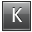 Letter K grey icon