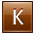 Letter K orange icon