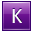 Letter K violet icon