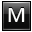 Letter M black icon