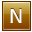 Letter N gold icon