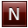 Letter N red icon