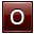 Letter O red icon