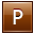 Letter P orange icon