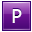 Letter P violet icon