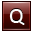 Letter Q red icon
