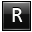 Letter R black icon