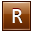 Letter R orange icon
