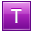 Letter T pink icon