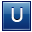 Letter U blue icon