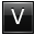 Letter V black icon