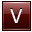 Letter V red icon
