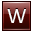Letter W red icon