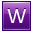 Letter W violet icon