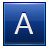 Letter A blue icon