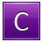 Letter C violet icon