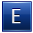 Letter-E-blue icon