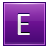 Letter E violet icon