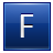 Letter F blue icon