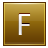 Letter F gold icon
