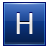 Letter-H-blue icon