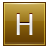 Letter H gold icon