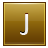 Letter J gold icon