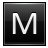 Letter M black icon