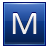 Letter M blue icon