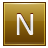Letter-N-gold icon