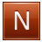Letter N orange icon