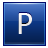 Letter P blue icon