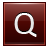 Letter Q red icon