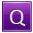 Letter Q violet icon