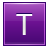 Letter T violet icon