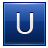 Letter-U-blue icon