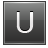 Letter U grey icon