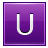 Letter U violet icon