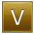 Letter V gold icon