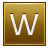 Letter W gold icon
