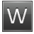 Letter W grey icon