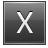 Letter X grey icon