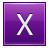 Letter X violet icon