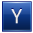 Letter Y blue icon