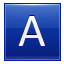 Letter-A-blue icon