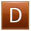 Letter-D-orange icon