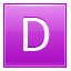 Letter D pink icon