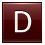 Letter-D-red icon