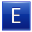 Letter-E-blue icon