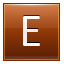 Letter-E-orange icon